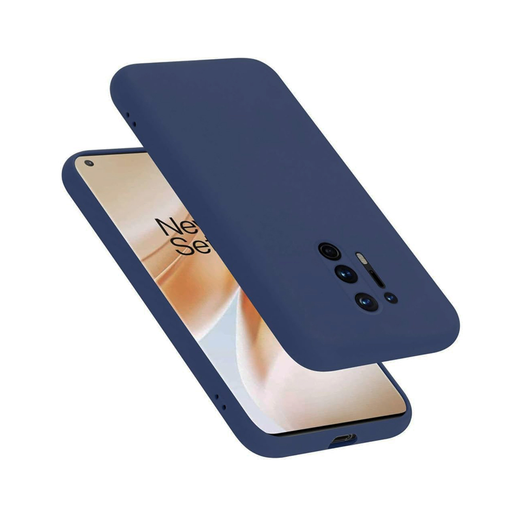 Θήκη Πλάτης Σιλικόνης Soft για Oneplus 8 Pro - Χρώμα: Σκούρο Μπλέ