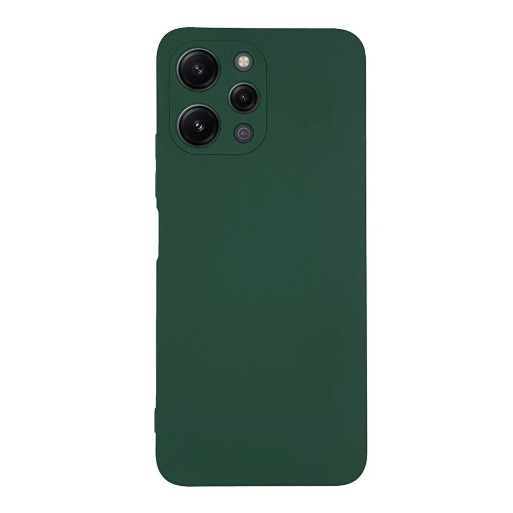 Θήκη Πλάτης Σιλικόνης Απλή για Xiaomi Redmi 12 4G - Χρώμα: Σκούρο Πράσινο