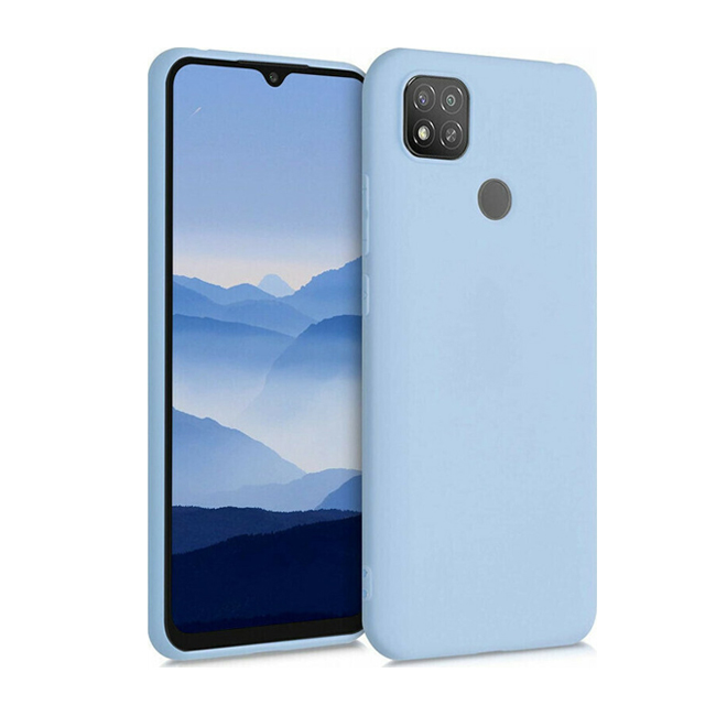 Θήκη Πλάτης Σιλικόνης Απλή για Xiaomi Redmi 9C - Χρώμα: Απαλό Μπλέ