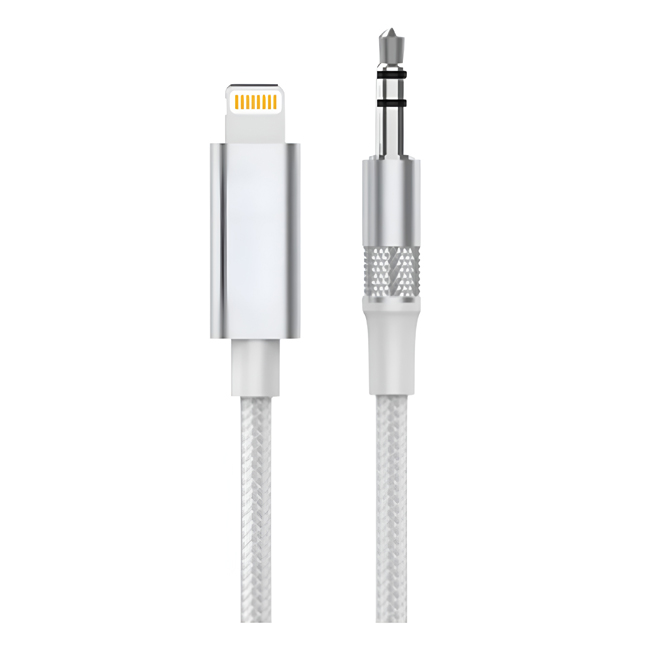 LDNIO LSY81i Καλώδιο Ήχου - AUX - Audio Jack 3.5mm Σε USB Lightning 1m - Χρώμα: Ασημί