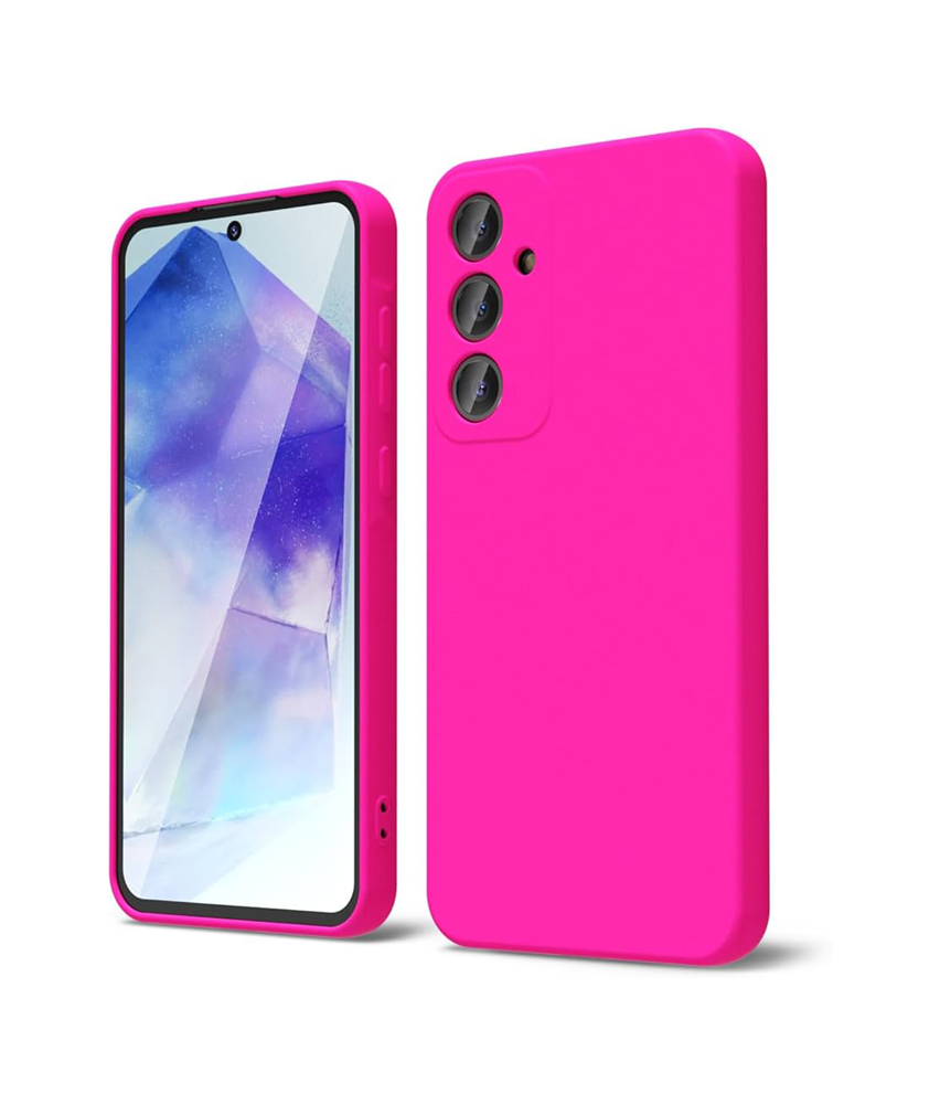 Θήκη Πλάτης Σιλικόνης Soft για Samsung Galaxy A55 - Χρώμα: Φούξια
