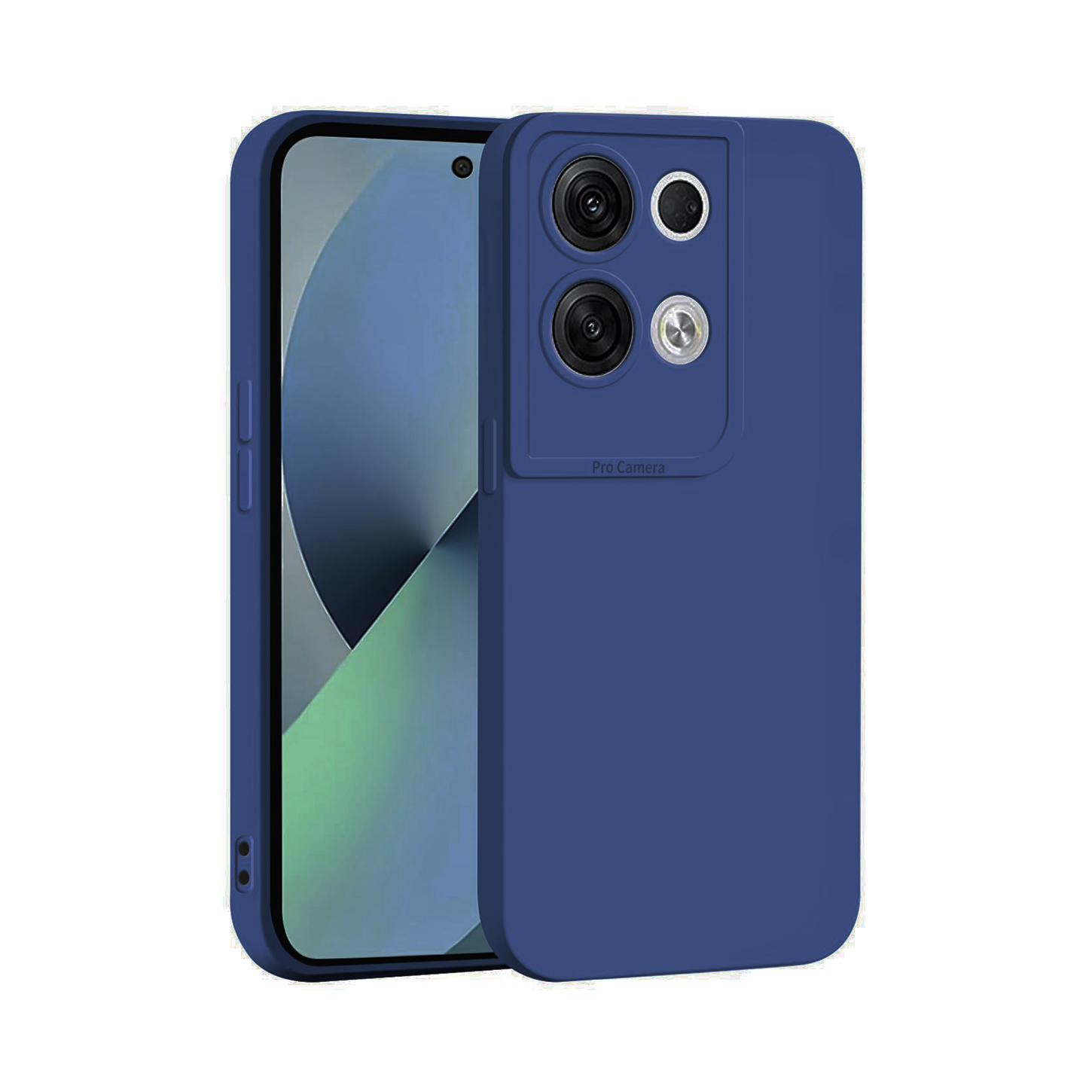 Θήκη Πλάτης Σιλικόνης Soft για Oppo Reno8 Pro 5G - Χρώμα: Σκούρο Μπλε