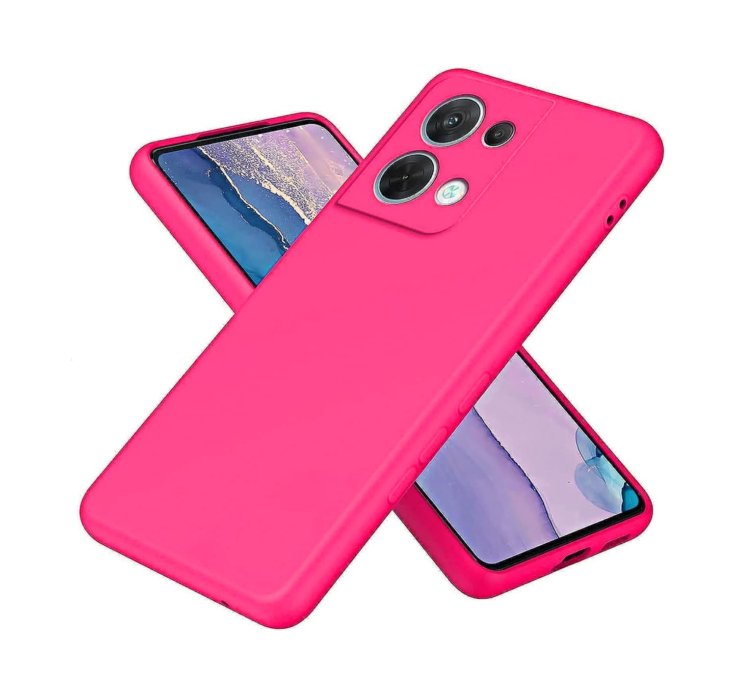 Θήκη Πλάτης Σιλικόνης Soft για Oppo Reno8 Pro 5G - Χρώμα: Φούξια