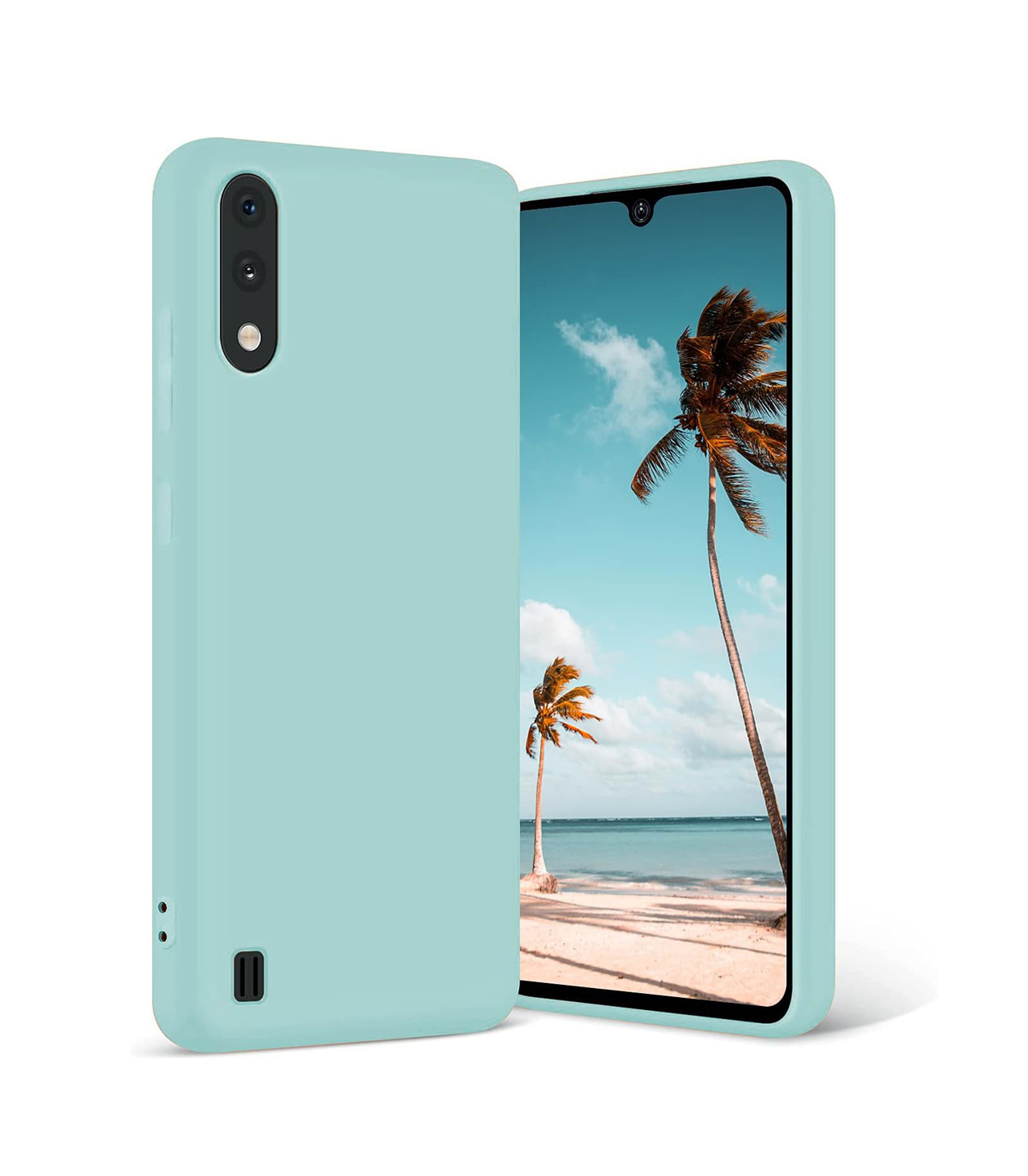Θήκη Πλάτης Σιλικόνης Απλή για Samsung Galaxy A01 - Χρώμα: Γαλάζιο