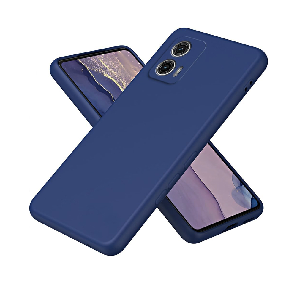 Θήκη Πλάτης Σιλικόνης Soft για Motorola G73 - Χρώμα: Σκούρο Μπλε