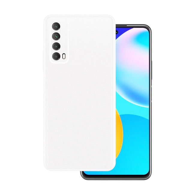Θήκη Πλάτης Σιλικόνης Απλή για Huawei P Smart 2021 - Χρώμα: Λευκό