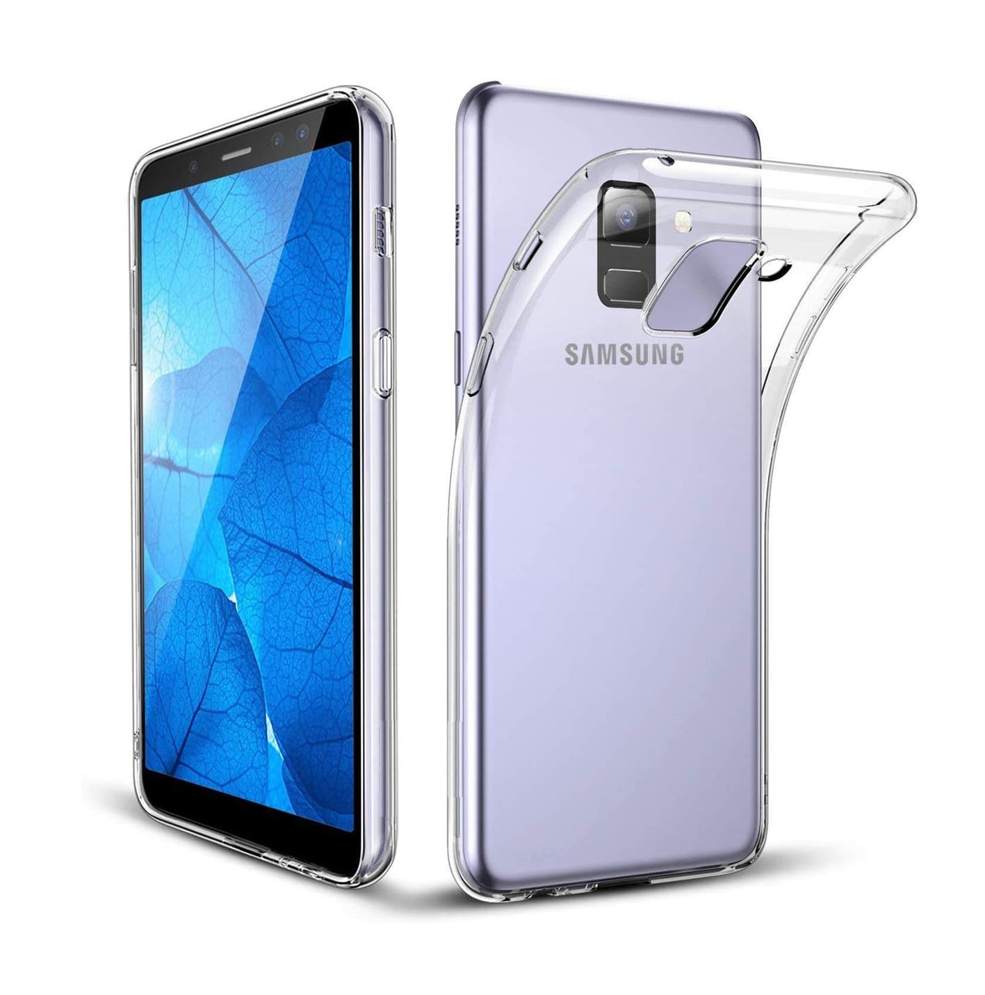 Θήκη Πλάτης Σιλικόνης Απλή για Samsung Galaxy A8 Plus 2018 - Χρώμα: Διάφανο