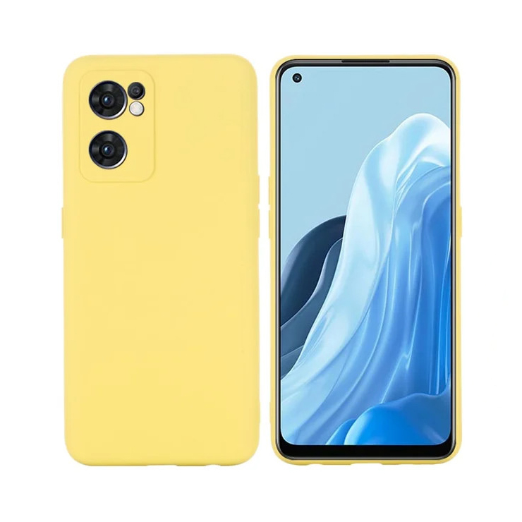 Θήκη Πλάτης Σιλικόνης Soft για Oppo Reno7 5G - Χρώμα: Κίτρινο