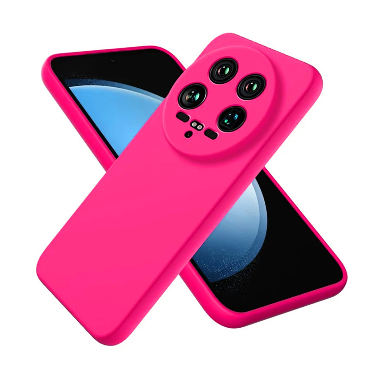 Θήκη Πλάτης Σιλικόνης Απλή για Xiaomi 14 Ultra - Χρώμα: Φούξια