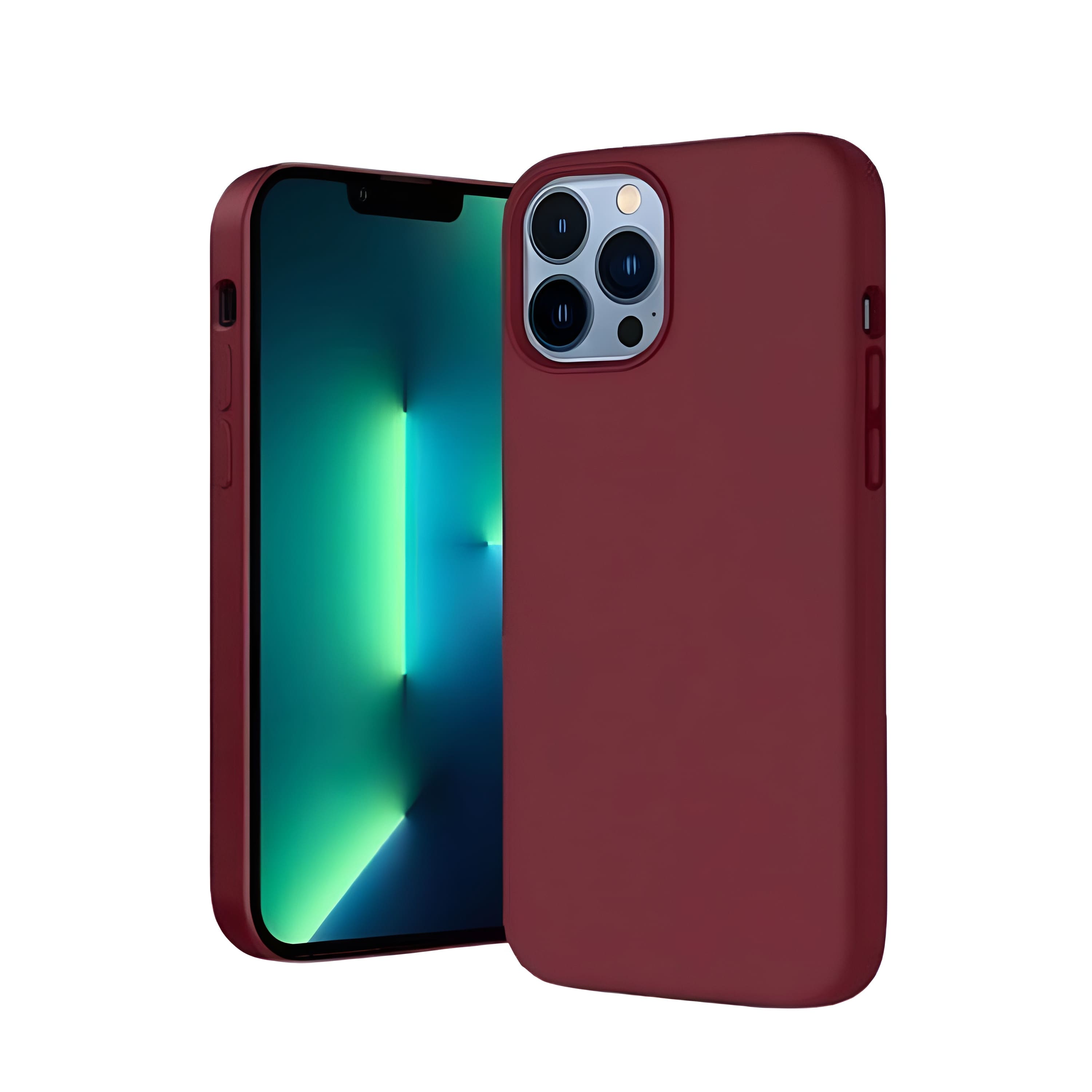 Θήκη Πλάτης Σιλικόνης Soft για Apple i Phone 15 Pro - Χρώμα: Μπορντό