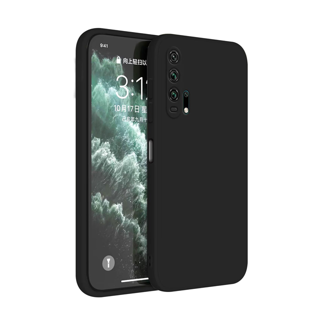 Θήκη Πλάτης Σιλικόνης Απλή για Huawei Honor 20 Pro - Χρώμα: Μαύρο