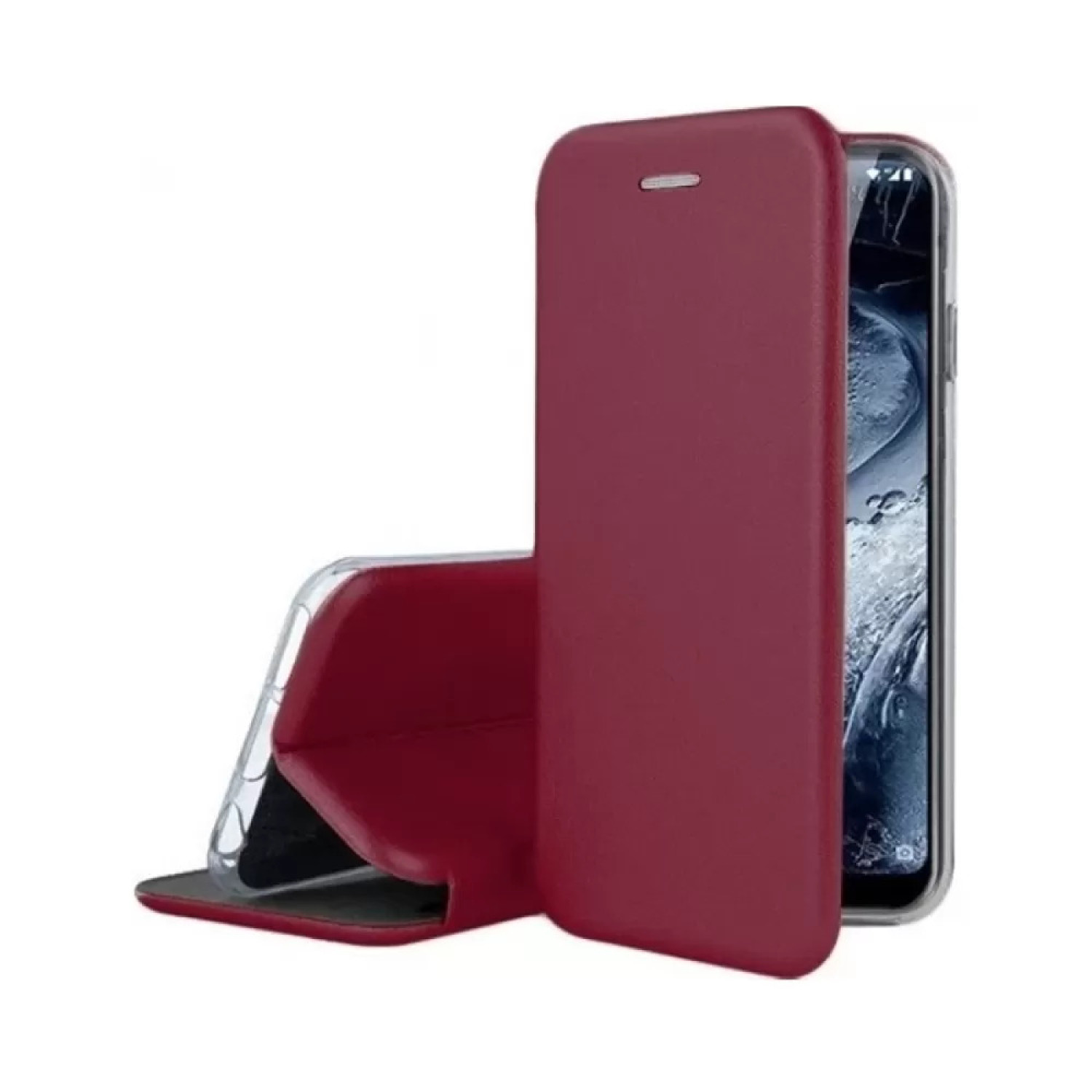 Θήκη Βιβλίο Μαγνητική Elegance για Huawei P40 Lite E - Χρώμα: Μπορντό