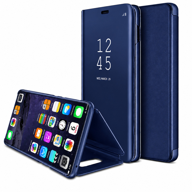 Θήκη Βιβλίο Clear View για Samsung Galaxy A3 2017 / Samsung Galaxy A3 2017 - Σκούρο Μπλε