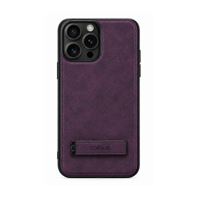 Δερμάτινη Θήκη Coblue All-Inclusive Anti-Drop με Stand για Apple iPhone 14 Pro - Μωβ