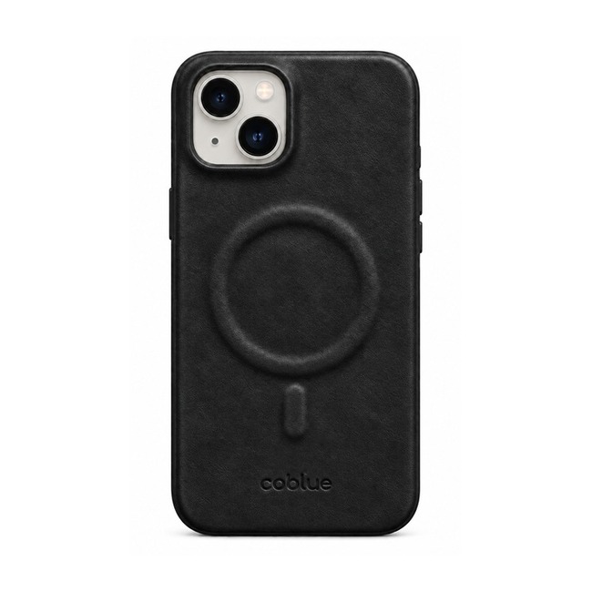Μαγνητική Δερμάτινη Θήκη Coblue Plain Leather για Apple iPhone 14 - Μαύρο