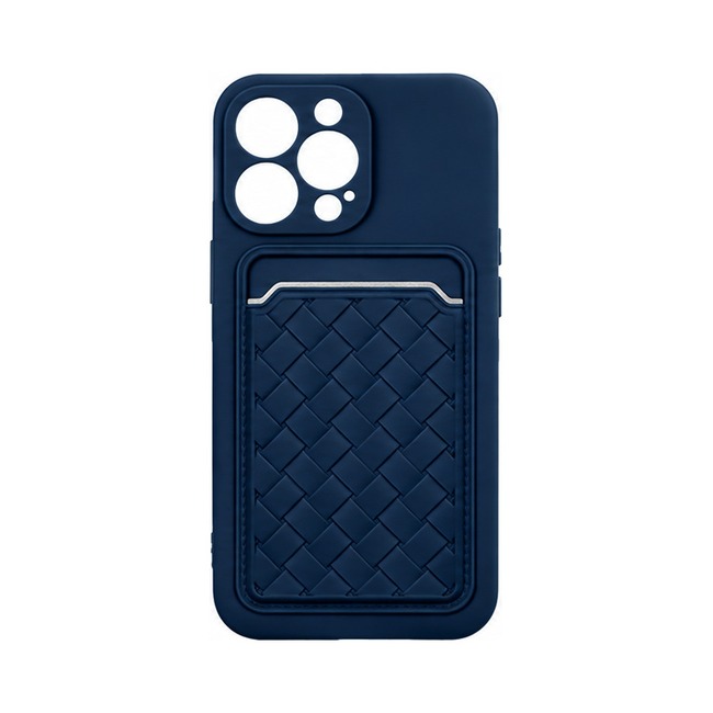 Θήκη Σιλικόνης με Υποδοχή Κάρτας για Apple iPhone 11 Pro Max - Σκούρο Μπλε