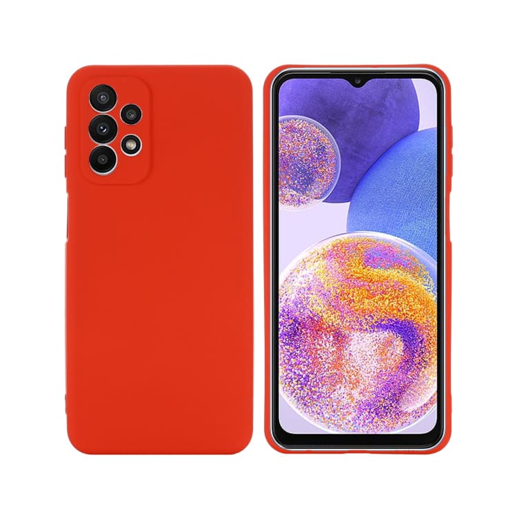 Θήκη Πλάτης Σιλικόνης Απλή για Galaxy A23 - Χρώμα: Κόκκινο