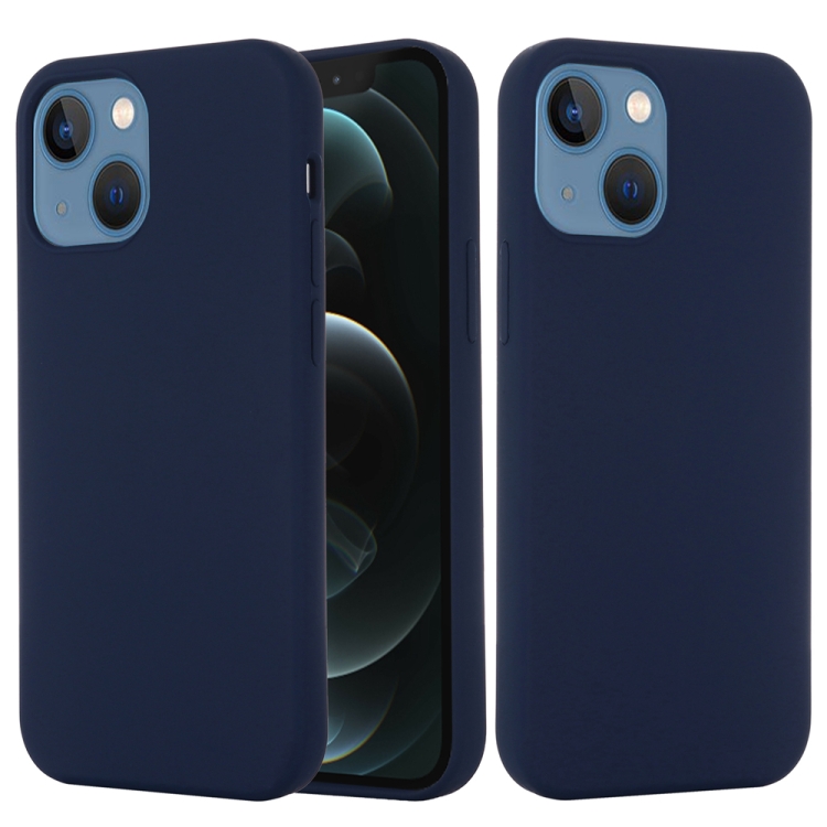Θήκη Πλάτης Σιλικόνης Απλή για Apple i Phone 15 Plus - Χρώμα: Σκούρο Μπλέ