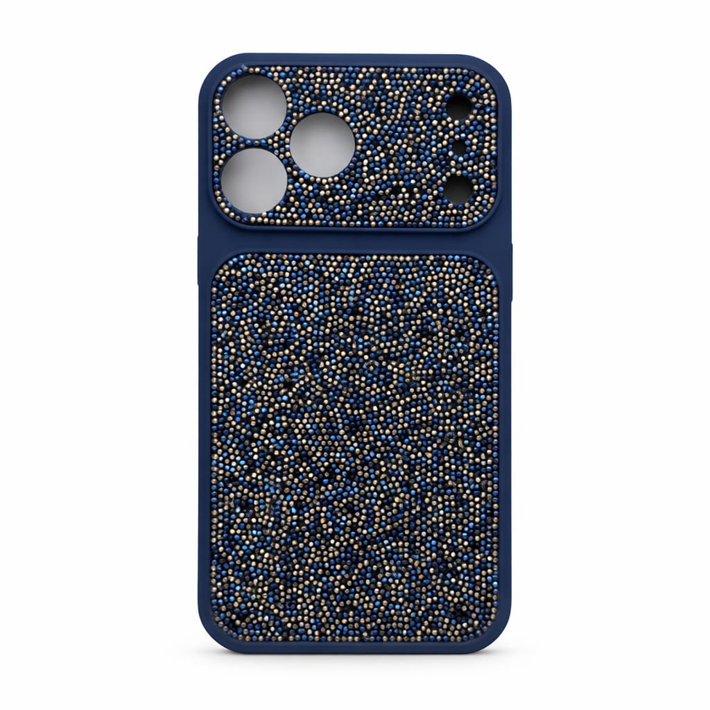 Σκληρή Θήκη Πλάτης Flash Glitter για Apple i Phone 17 Pro Max - Χρώμα: Σκούρο Μπλε