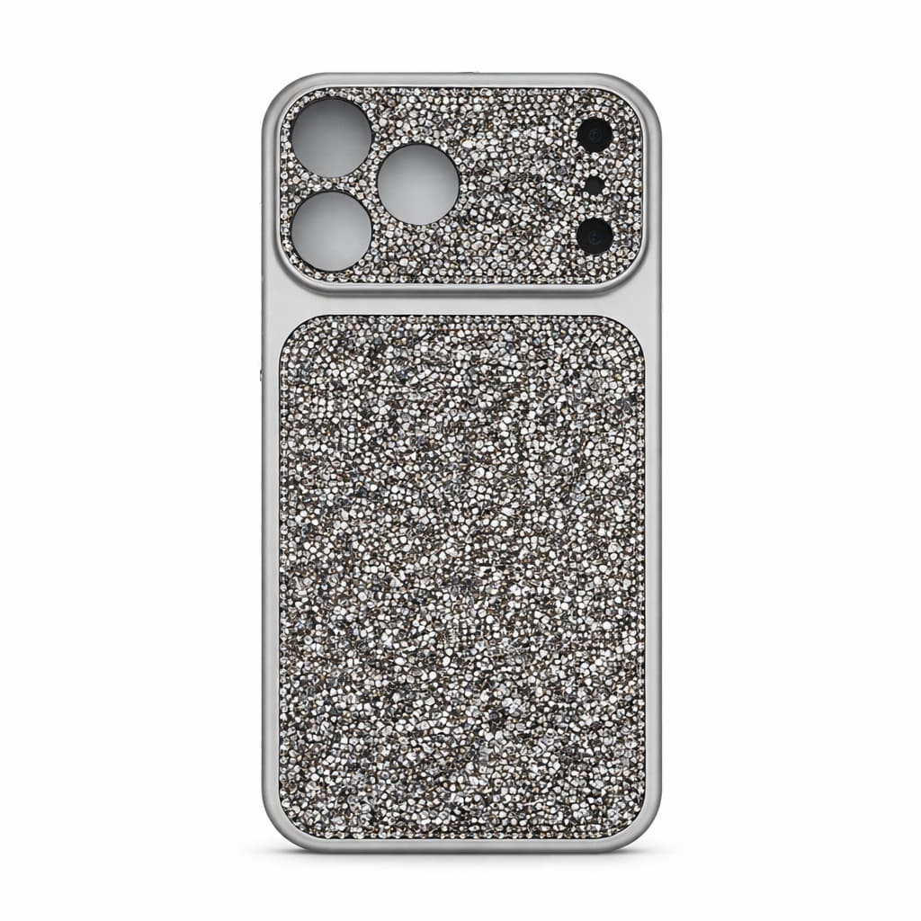 Σκληρή Θήκη Πλάτης Flash Glitter για Apple i Phone 17 Pro Max - Χρώμα: Ασημί