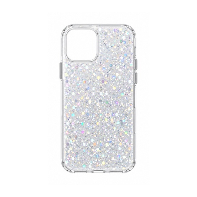 Διάφανη Θήκη Σιλικόνης με Glitter και Χρώμα για Apple iPhone 11 Pro - Διάφανο