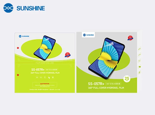 SUNSHINE SS-057R+ μεμβράνη υδρογέλης 360° με επαναφορά πίεσης για αναδιπλούμενα κινητά έως 8" - 25 τεμ./κουτί