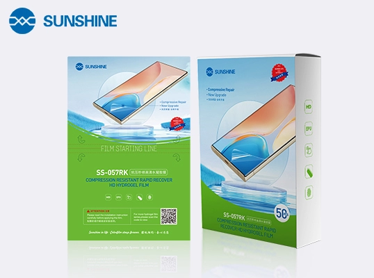 SUNSHINE SS-057RK HD μεμβράνη υδρογέλης με αυτοεπανόρθωση και αντοχή στην πίεση για κινητά έως 7" - 50 τεμ./κουτί