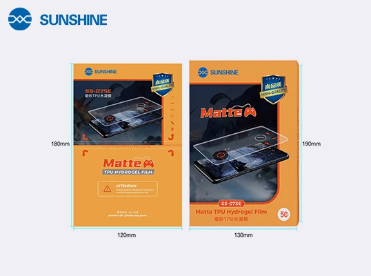 SUNSHINE SS-075E ματ μεμβράνη υδρογέλης για κινητά έως 7" - 50 τεμ./κουτί
