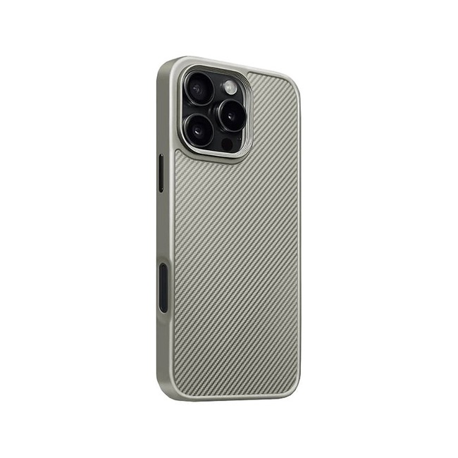 Θήκη Piblue TPU με Σχέδιο Carbon Fiber για Apple iPhone 15 Pro - Μπρονζέ