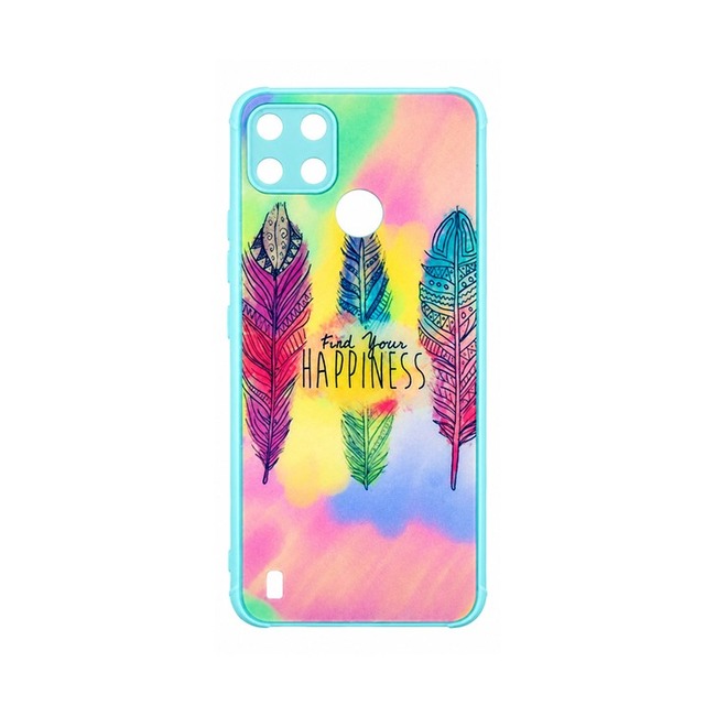 Θήκη Σιλικόνης με Σχέδιο για Realme C21 - Find Your Happiness