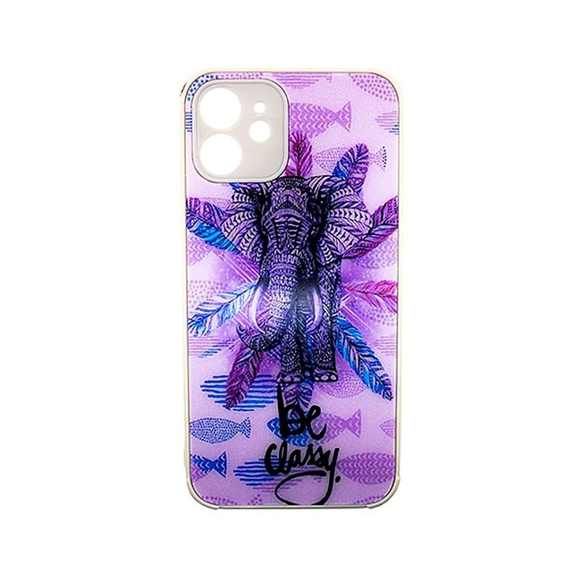 Θήκη Σιλικόνης με Σχέδιο για Apple iPhone 12 - Be Classy Elephant