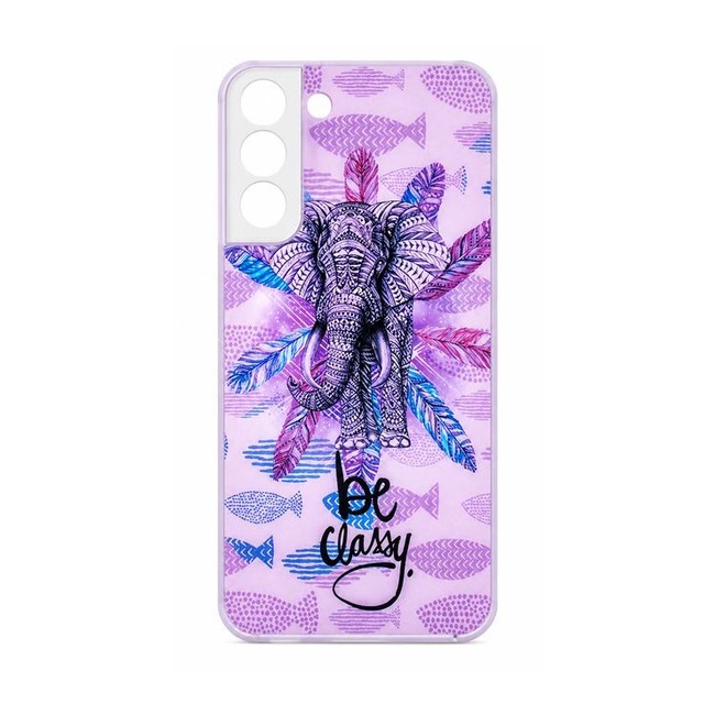 Θήκη Σιλικόνης με Σχέδιο για Samsung Galaxy S22 - Be Classy Elephant