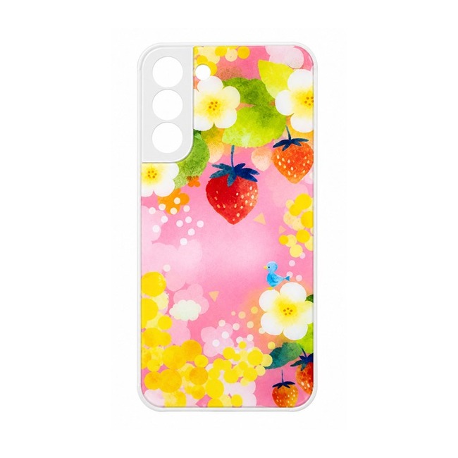 Θήκη Σιλικόνης με Σχέδιο για Samsung Galaxy S22 - Straw