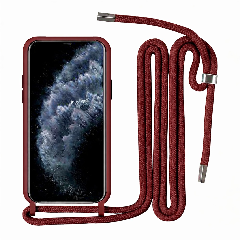 Θήκη με κορδόνι για Apple iPhone X / Apple iPhone XS - Μπορντό