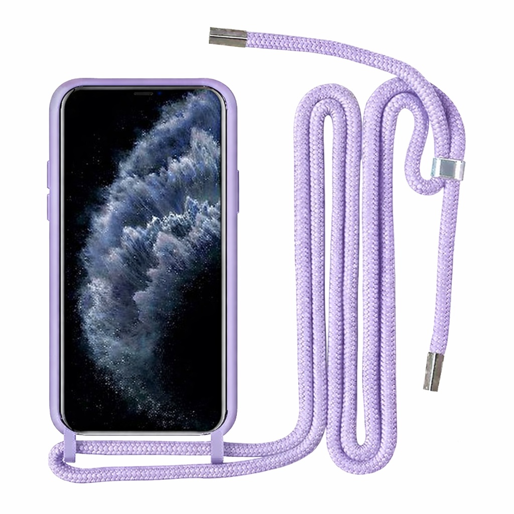 Θήκη με κορδόνι για Apple iPhone 13 Pro Max - Λιλά