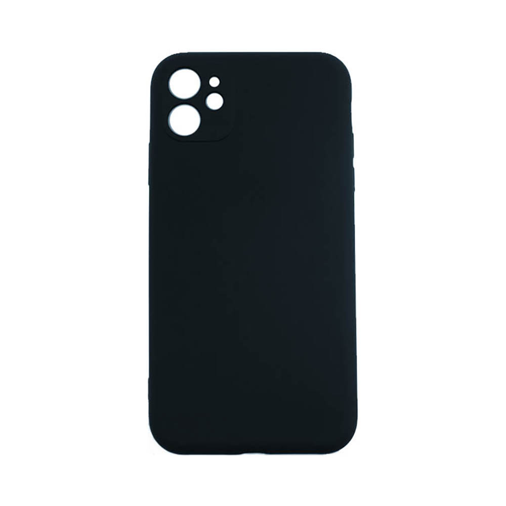 Θήκη Πλάτης Σιλικόνης Soft για Apple i Phone 12 - Χρώμα: Μαύρο