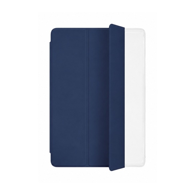 Tri-Fold Tablet Case with Transparent Back για Lenovo Tab E10 - μπλε ναυτικό
