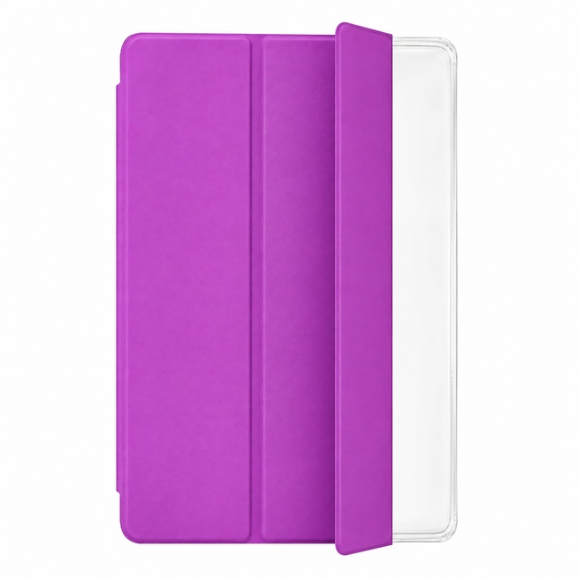 Tri-Fold Tablet Case with Transparent Back για Apple iPad 4 - μωβ