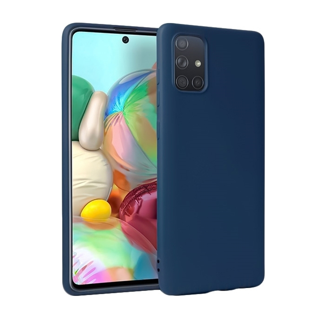 Θήκη Πλάτης Σιλικόνης Soft για Oppo Reno5 Z - Χρώμα: Σκούρο Μπλε