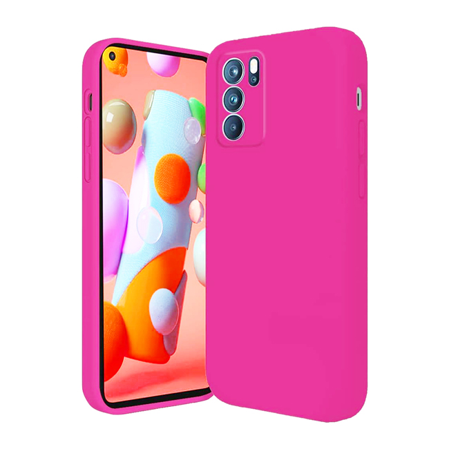 Θήκη Πλάτης Σιλικόνης Soft για Oppo Reno6 5G - Χρώμα: Φούξια