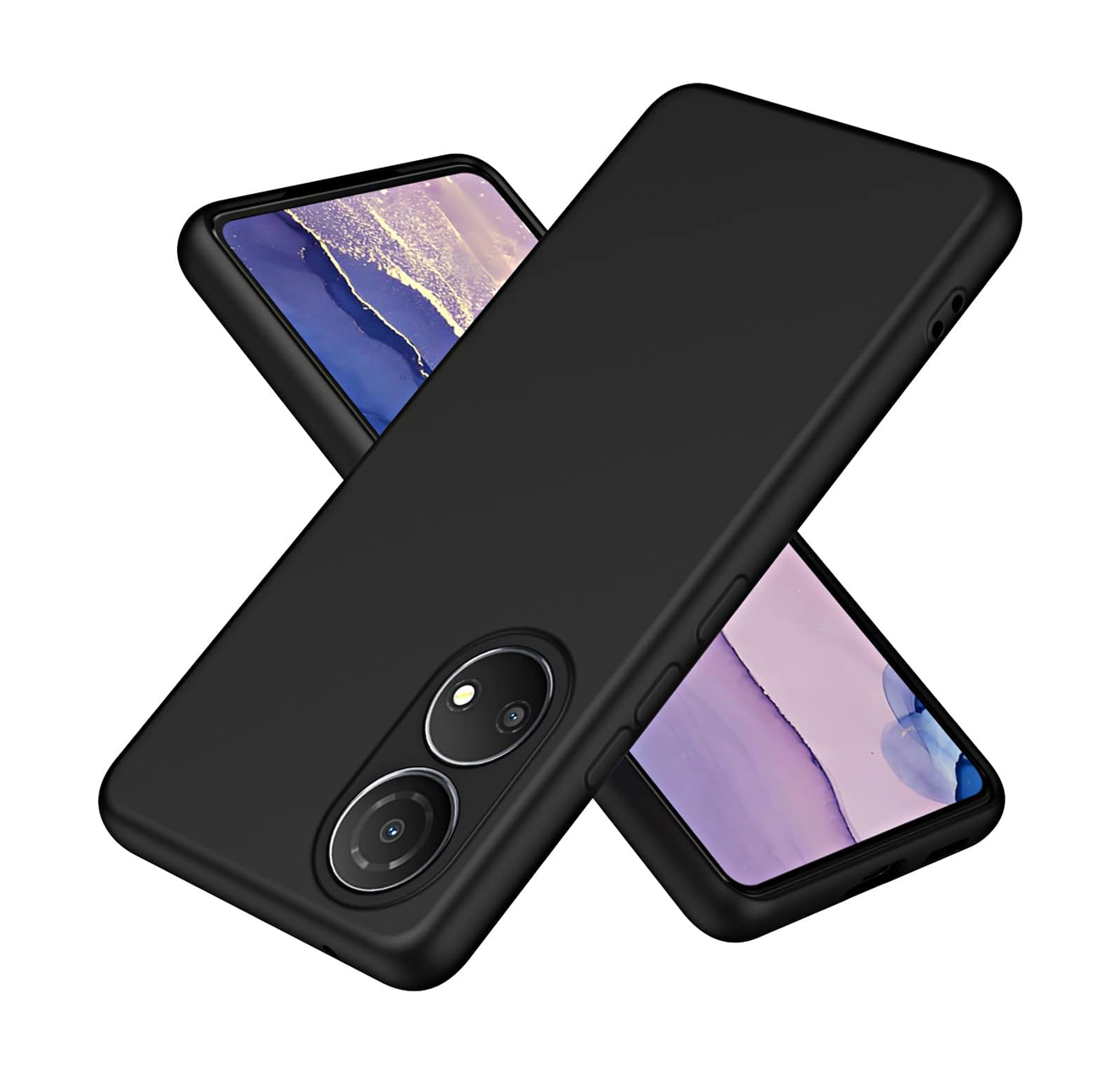 Θήκη Πλάτης Σιλικόνης Soft για Honor X7 - Χρώμα: Μαύρο