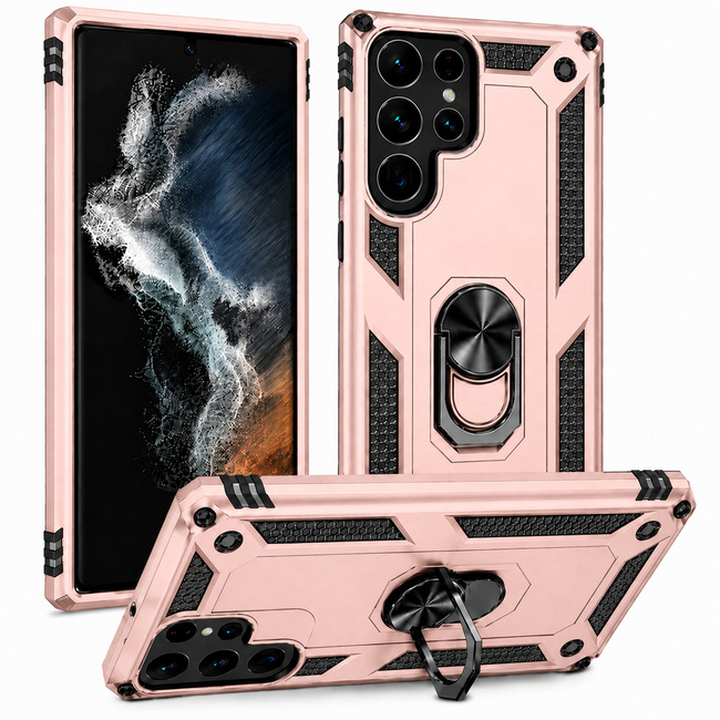 Θήκη Armor για Samsung Galaxy S23 Ultra - ροζ χρυσή