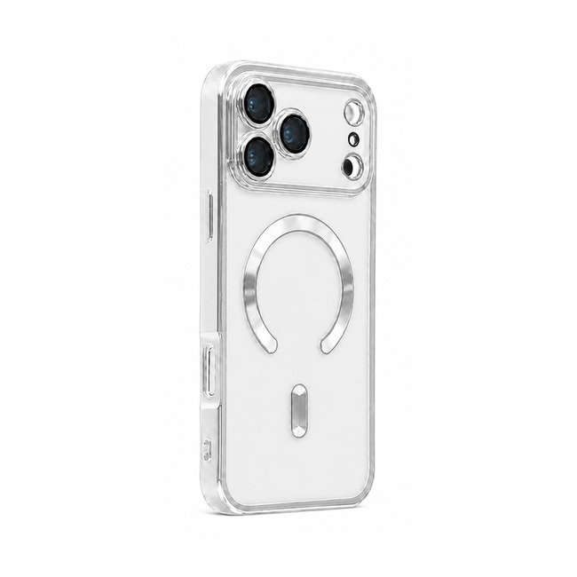 Θήκη MagSafe με προστασία κάμερας για Apple iPhone 17 Pro Max - ασημί