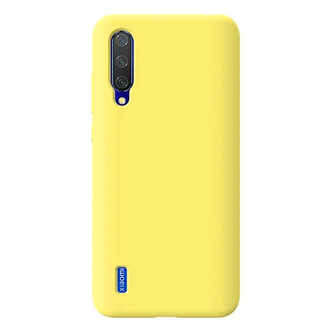 Θήκη Πλάτης Σιλικόνης Απλή για Xiaomi Mi 9 Lite - Χρώμα: Κίτρινο