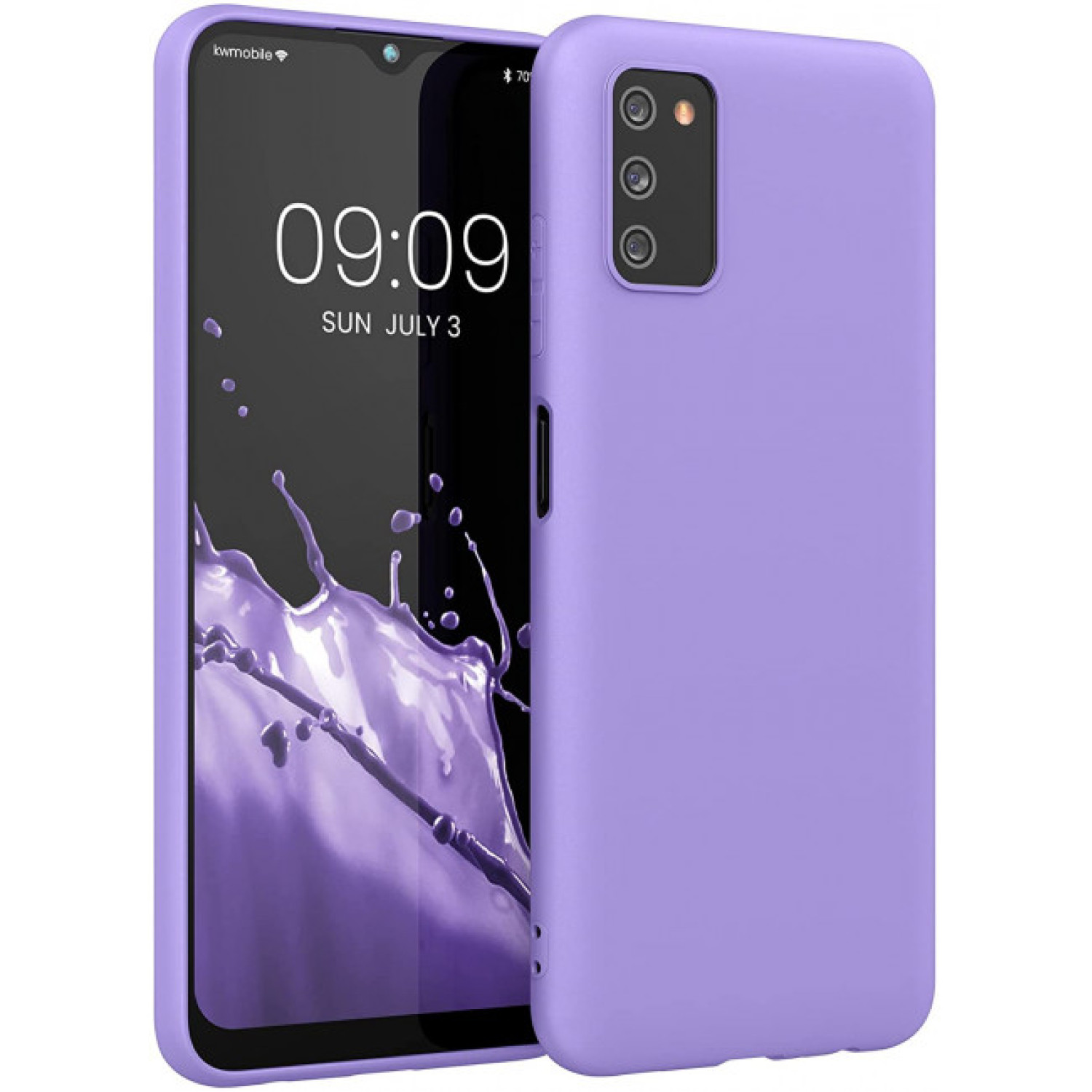 Θήκη Πλάτης Σιλικόνης Soft για Samsung Galaxy A03S - Χρώμα: Μωβ