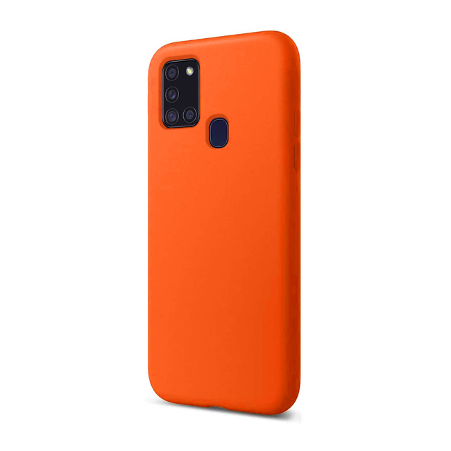 Θήκη Πλάτης Σιλικόνης Απλή για Samsung Galaxy M31 - Χρώμα: Πορτοκαλί