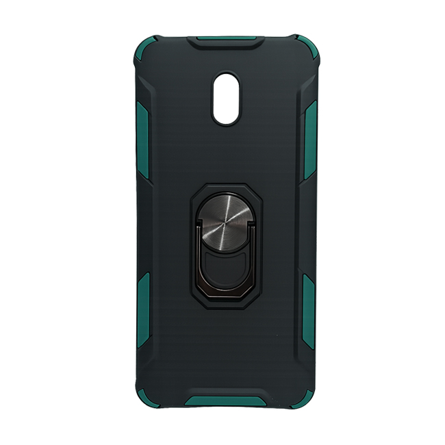 Σκληρή Θήκη Πλάτης Armor με Βάση Στήριξης για Xiaomi Redmi 8 / 8A - Χρώμα: Μαύρο / Πράσινο