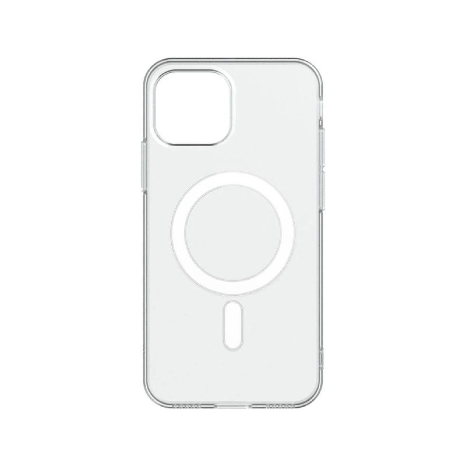 Θήκη Πλάτης Σιλικόνης με Mag Safe για Apple i Phone 15 Plus - Χρώμα: Διάφανο