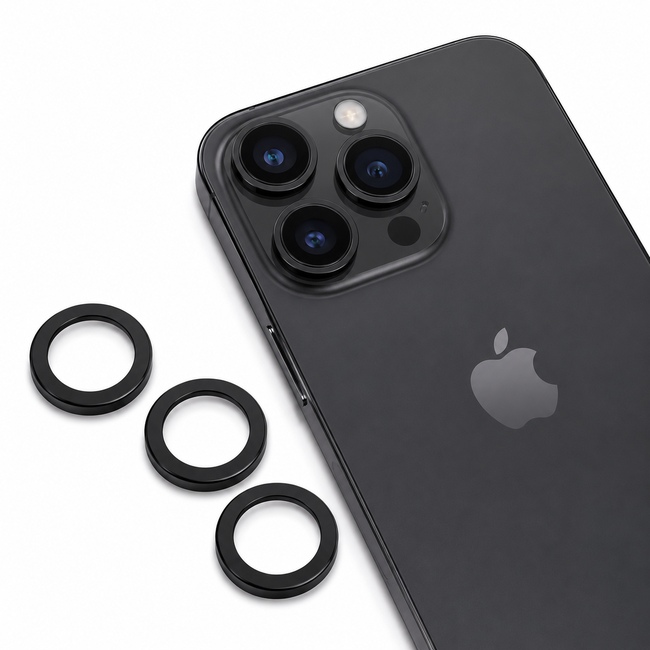 Προστατευτικό τζαμάκι κάμερας One by One για Apple iPhone 15 Pro Max - μαύρη