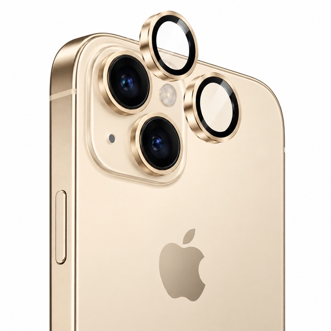 Προστατευτικό τζαμάκι κάμερας One by One για Apple iPhone 14 Plus - χρυσή